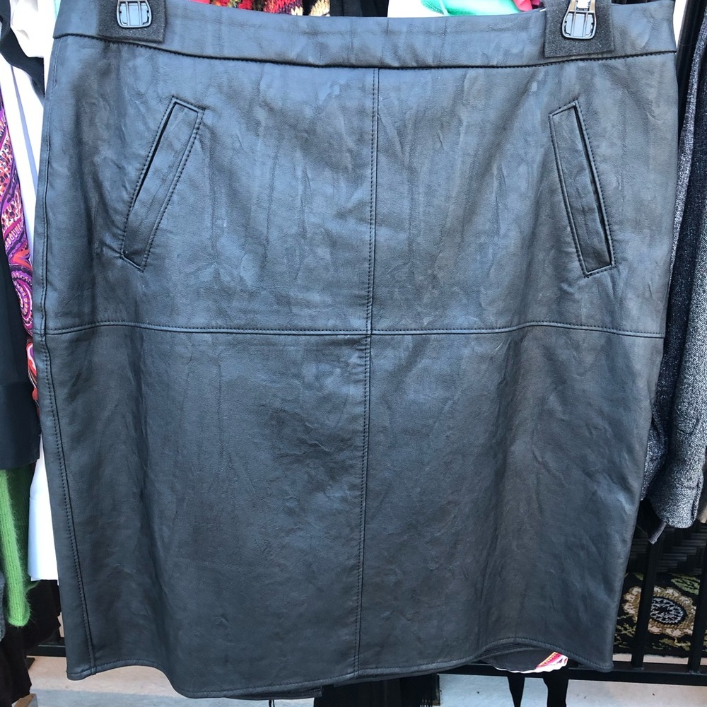 Faux Leather Skirt